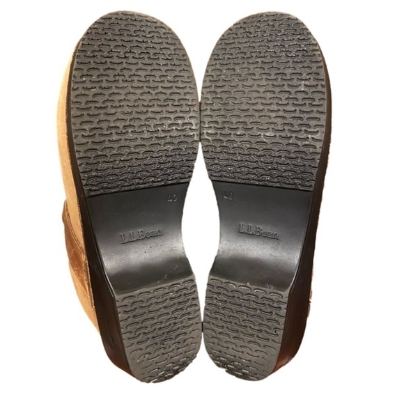 L.L. BEAN Leather Clogs/Mules Leather Braid Tan Suede Women Size 40 (8.5) - Picture 11 of 15